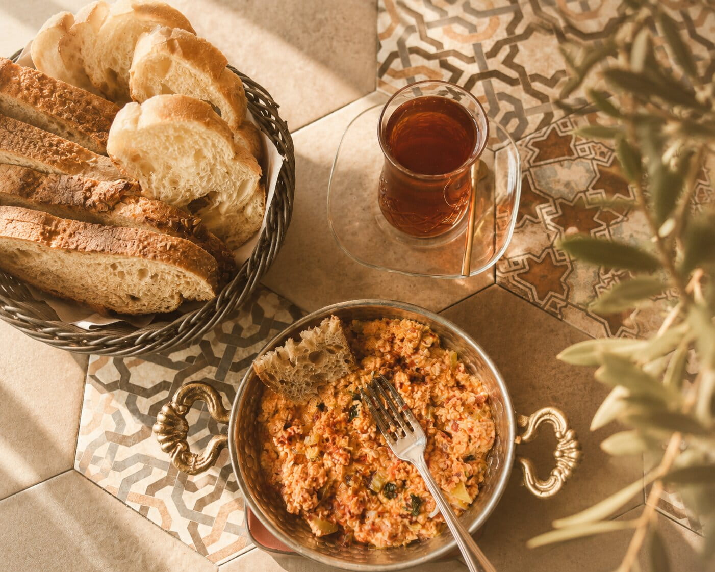 Breakfast tray for guests
